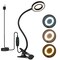 iVict Desk Lamp Clip on Light, 48 LEDs USB Clip Ring Light with 3 Color Modes 10 Dimmable Brightness, Eye Protection Desk Light, 360&#xB0; Flexible Gooseneck for Desk Headboard Reading